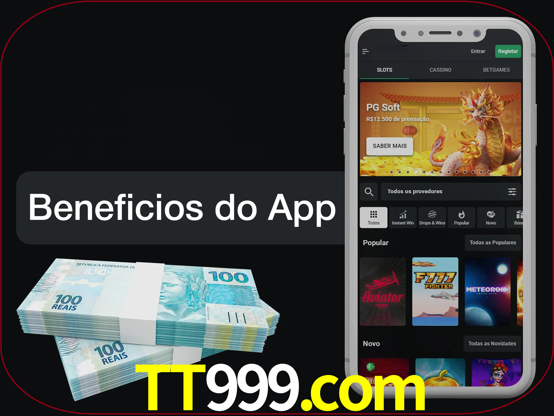 Obtenha todos os benefícios usando o aplicativo.