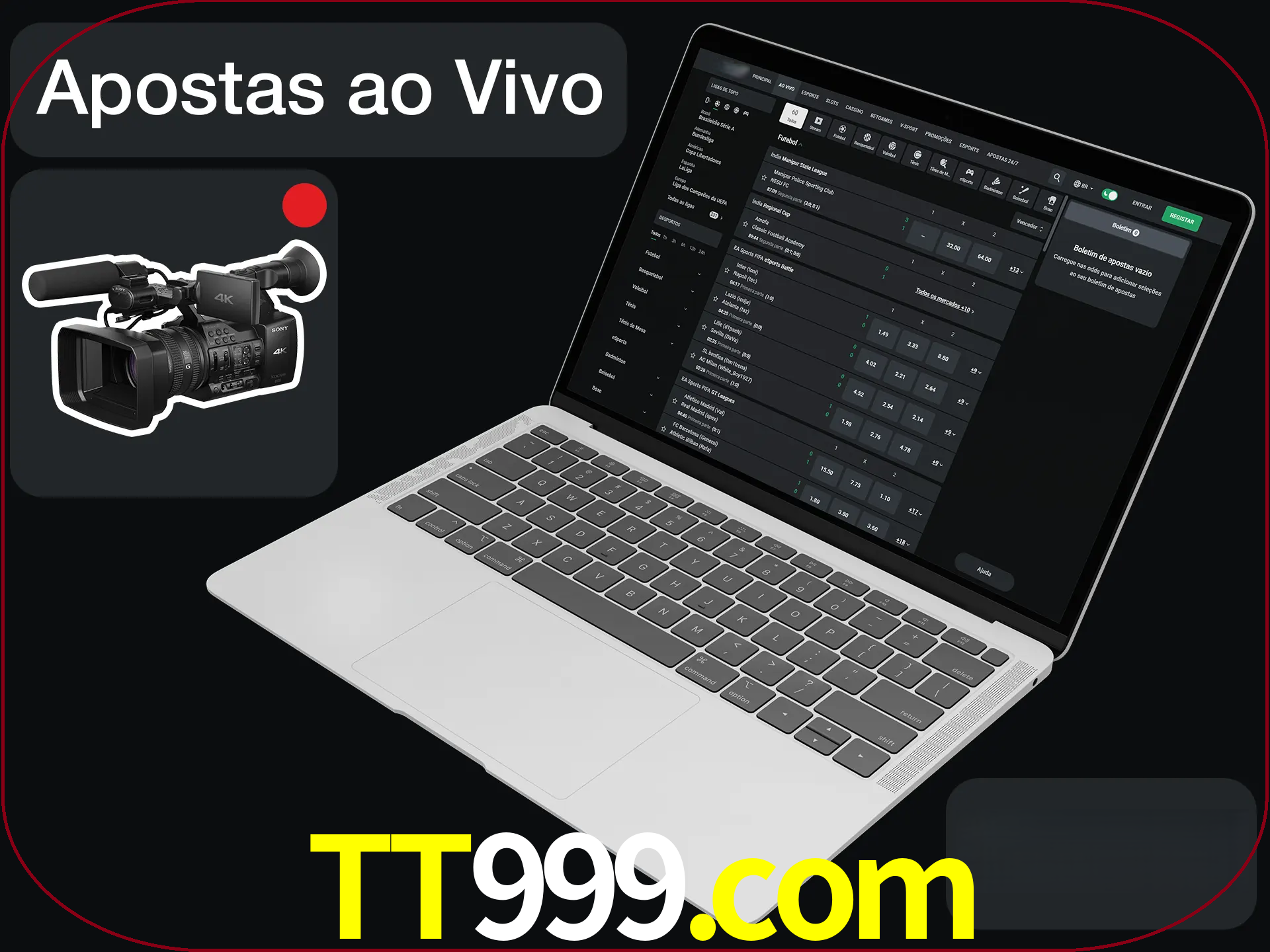 Aposte em formato ao vivo em nosso site.